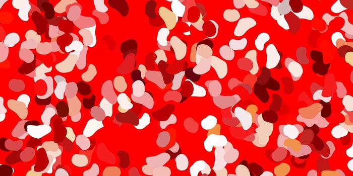 Light red, yellow pattern with abstract shapes. vector