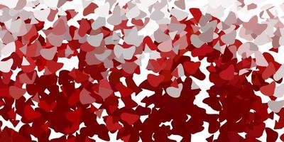 Red template with abstract forms. vector