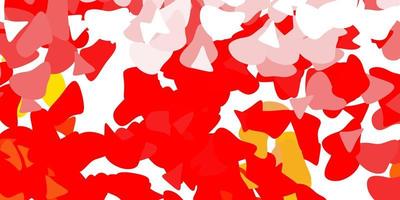 Red template with abstract forms. vector