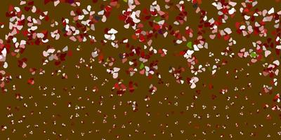 Red template with abstract forms. vector
