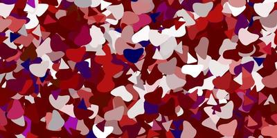 Red backdrop with chaotic shapes. vector
