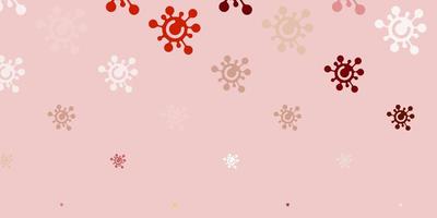 Light red template with flu signs. vector