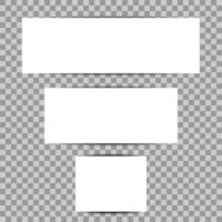 Banners template with shadows vector