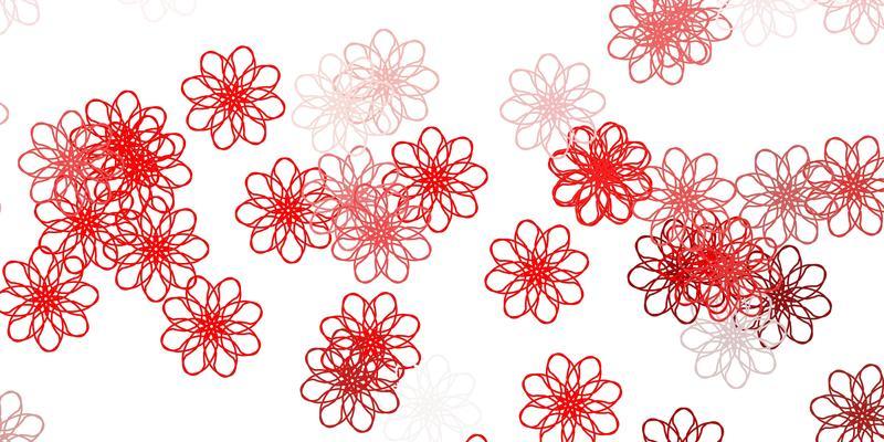 Red natural layout with flowers.