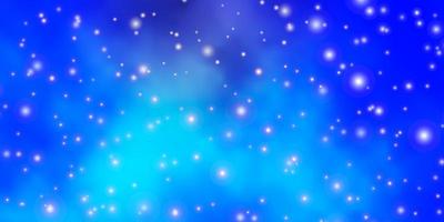 Blue background with colorful stars. vector