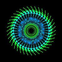 Abstract circular spiral spirograph vector