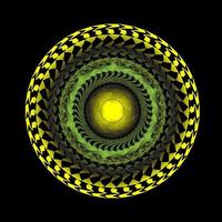 Abstract circular spiral spirograph vector