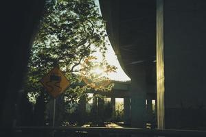 Sunshine between overpasses photo