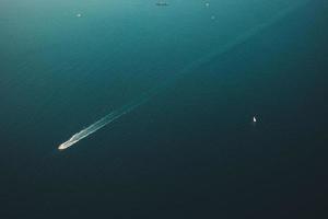 Boat on the ocean photo