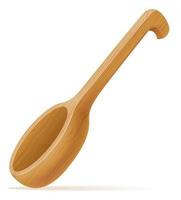 Wooden ladle for sauna or bath vector