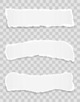 Torn paper edge for design with transparent space set vector