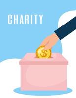 Charity and donation box vector