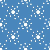Hand drawn white colored dots on blue pattern