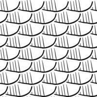 Hand drawn black and white abstract shape pattern vector