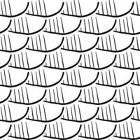 Hand drawn black and white abstract shape pattern vector