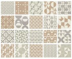 20 Neutral Halftone Geometric Patterns Bundle vector