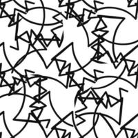 Hand drawn black scribble lines pattern vector