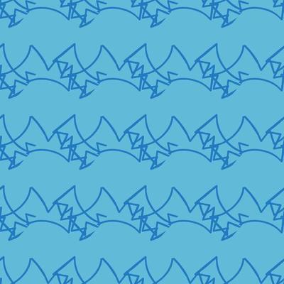 Hand drawn blue scribble lines pattern