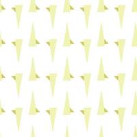 Hand drawn yellow triangles on white pattern vector
