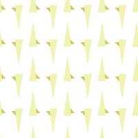 Hand drawn yellow triangles on white pattern vector