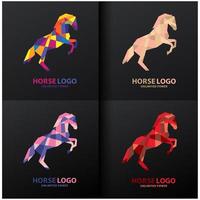 Horse logo design set vector