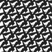 Hand drawn black and white abstract shape pattern vector