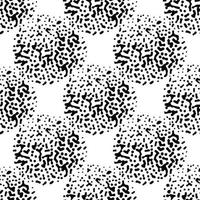 Hand drawn black dots circle pattern vector