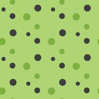 Hand drawn green, black colored dots pattern vector