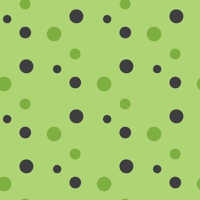 Hand drawn green, black colored dots pattern