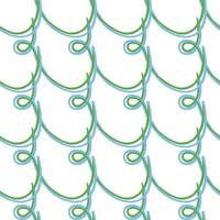 Hand drawn green and blue scribbles pattern vector