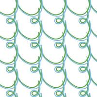 Hand drawn green and blue scribbles pattern vector