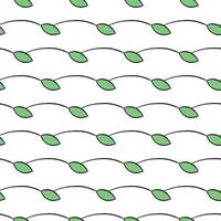 Hand drawn leaves pattern vector