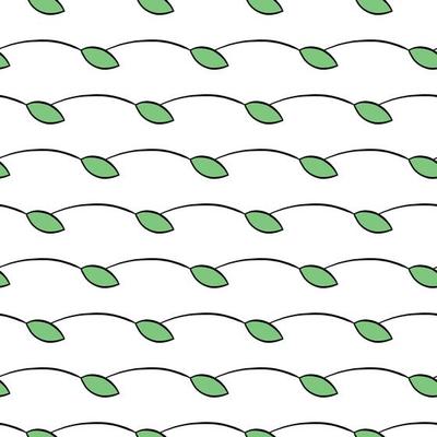 Hand drawn leaves pattern