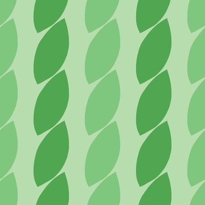 Hand drawn green colored leaves pattern