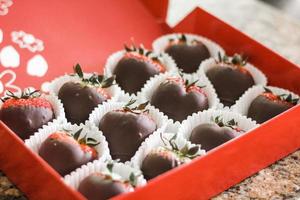 Chocolate covered strawberries photo