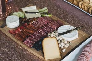 Charcuterie board with nuts photo