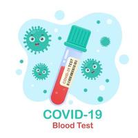 Coronavirus, Covid-19 blood test vector
