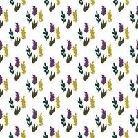 Seamless pattern with leaves in flat cartoon style. vector