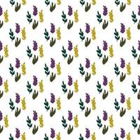 Seamless pattern with leaves in flat cartoon style. vector