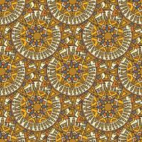 Mandala flower seamless pattern design. vector