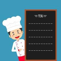 Chef with Menu Template vector