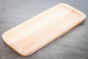 Rectangular wooden plate photo