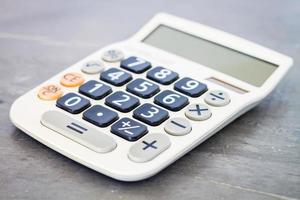 Calculator on a table photo