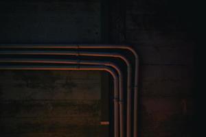 Dimly illuminated piping photo