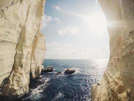 Sunlight in the Rosh Hanikra Grottoes photo