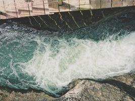 Aerial view of a body of water photo