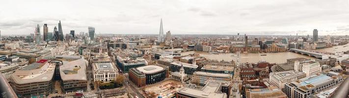 Panorama of a city with high-rise buildings photo