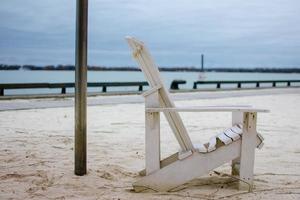 White wooden armchair photo