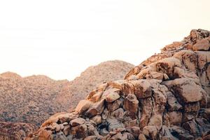 Mountain peaks at golden hour photo