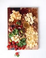 Top view of a cheeseboard photo